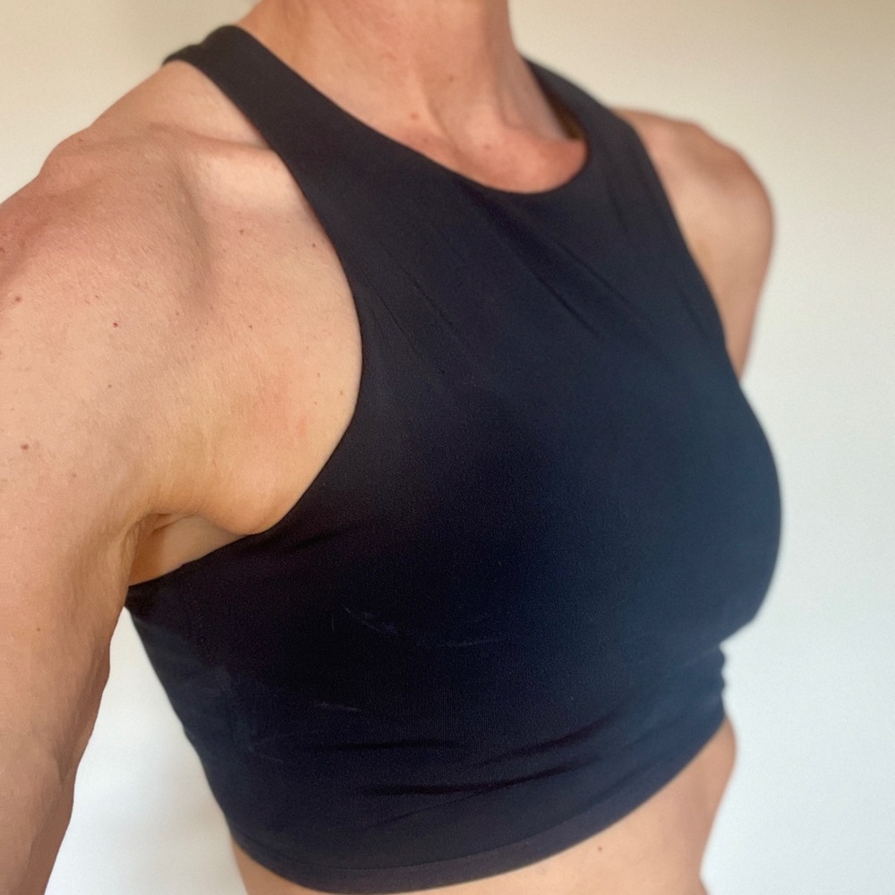 Under Armour Midnight Black Athletic Crop Top Sports Bra